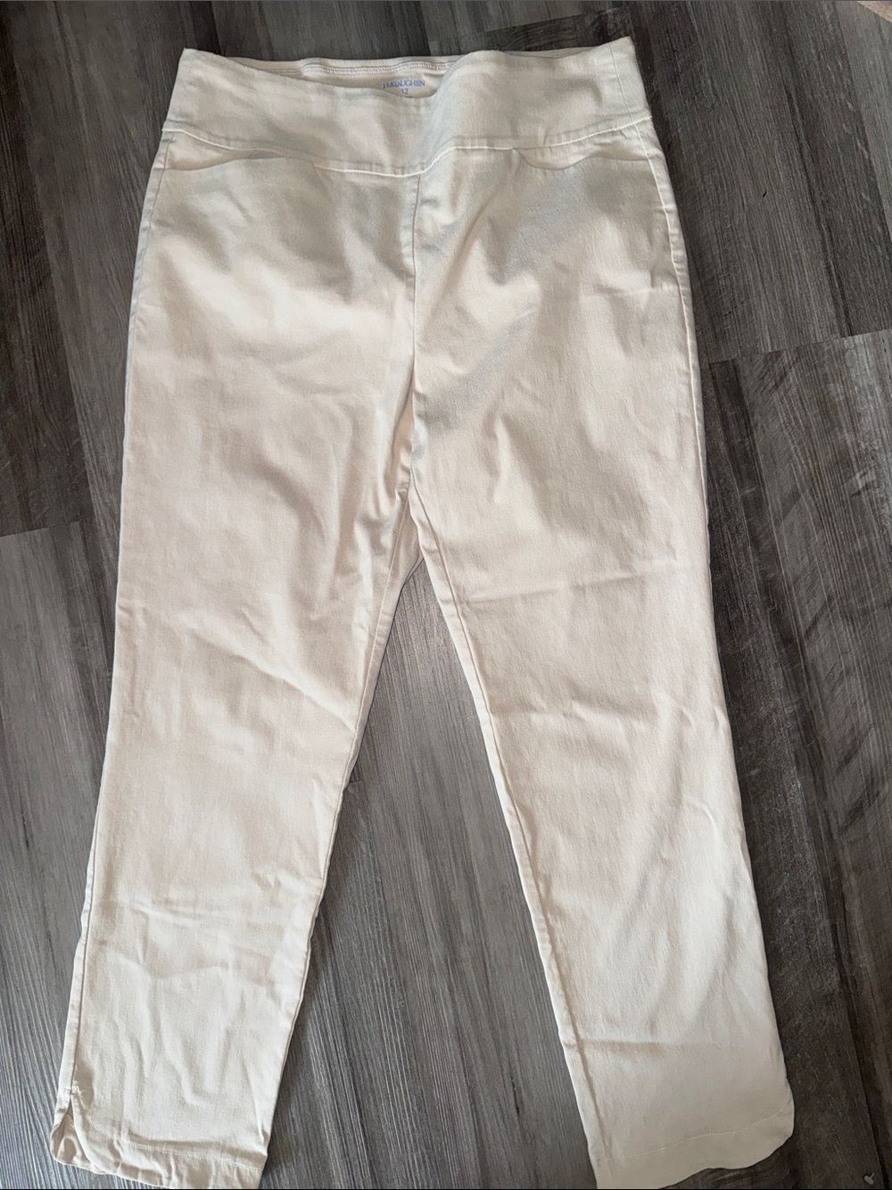 J. McLaughlin 12 pants pull on elastic women’s khaki stretch casual business